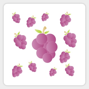 Grapes Pattern Purple Magnet